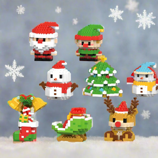 Clause Christmas Mini Building Blocks Sets with Snow