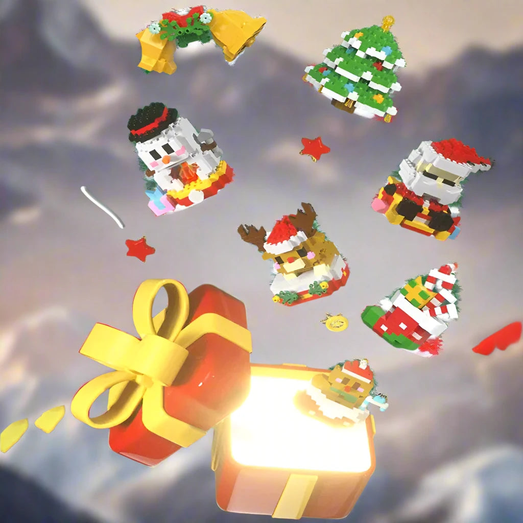 Clause Christmas Mini Building Blocks Sets present opening.