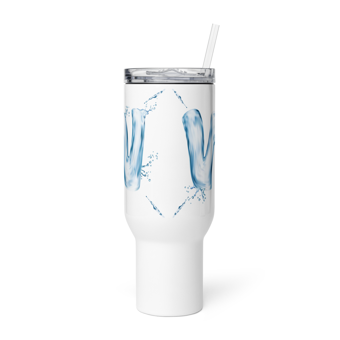 Vaso monogramado con letra Drip "W" de 40 oz