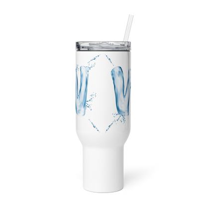 Vaso monogramado con letra Drip "W" de 40 oz