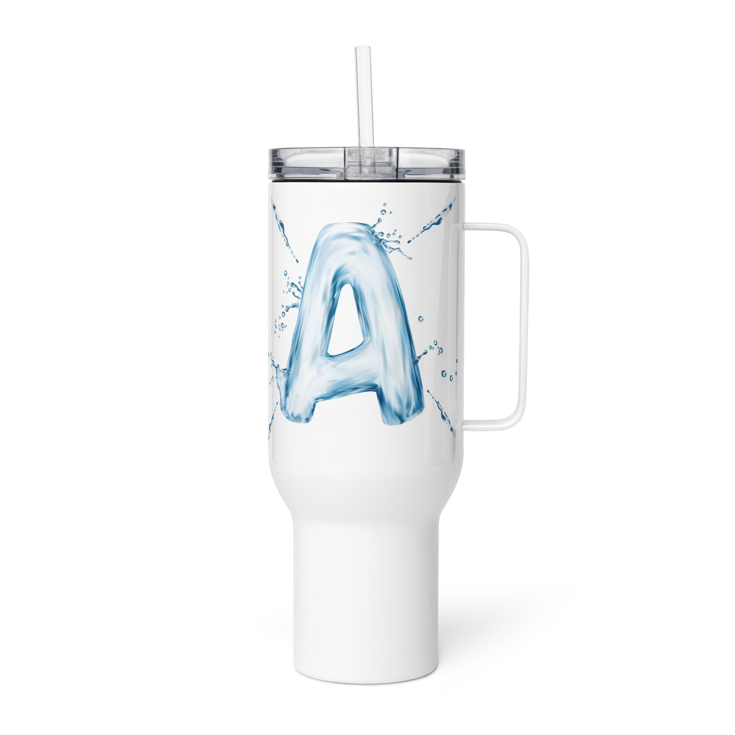 Vaso monogramado con letra Drip "A" de 40 oz