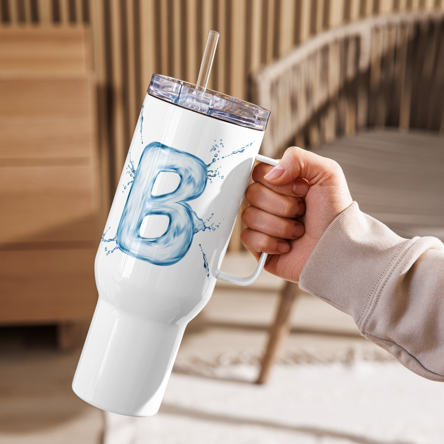 Drip Letter Monogrammed "B" Tumbler 40oz