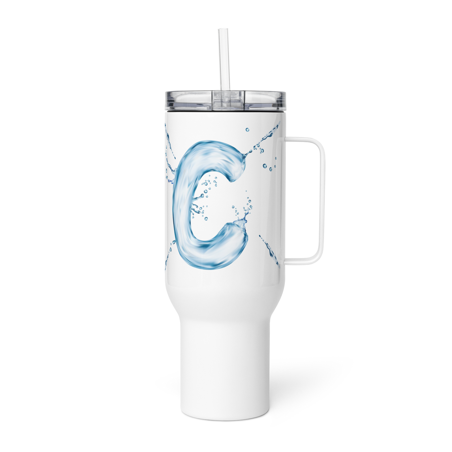 Vaso monogramado con letra Drip "C" de 40 oz