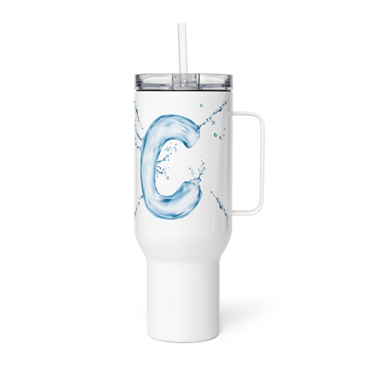 Vaso monogramado con letra Drip "C" de 40 oz