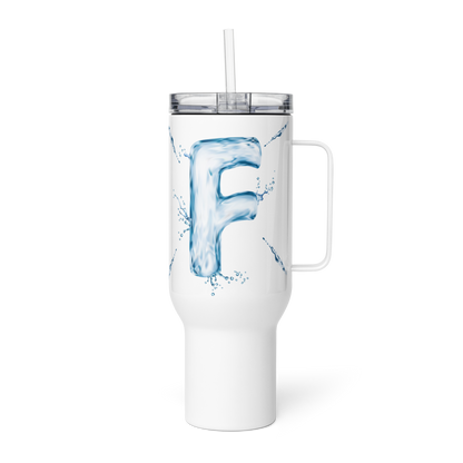 Drip Letter Monogrammed "F" Tumbler 40oz