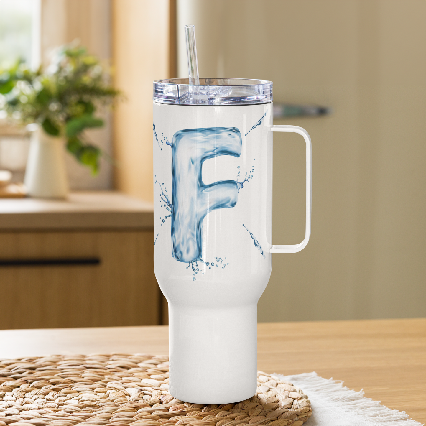 Drip Letter Monogrammed "F" Tumbler 40oz