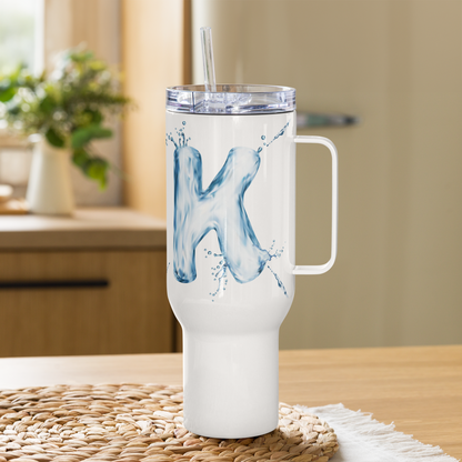 Drip Letter Monogrammed "K" Tumbler 40oz