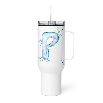 Drip Letter Monogrammed "P" Tumbler 40oz