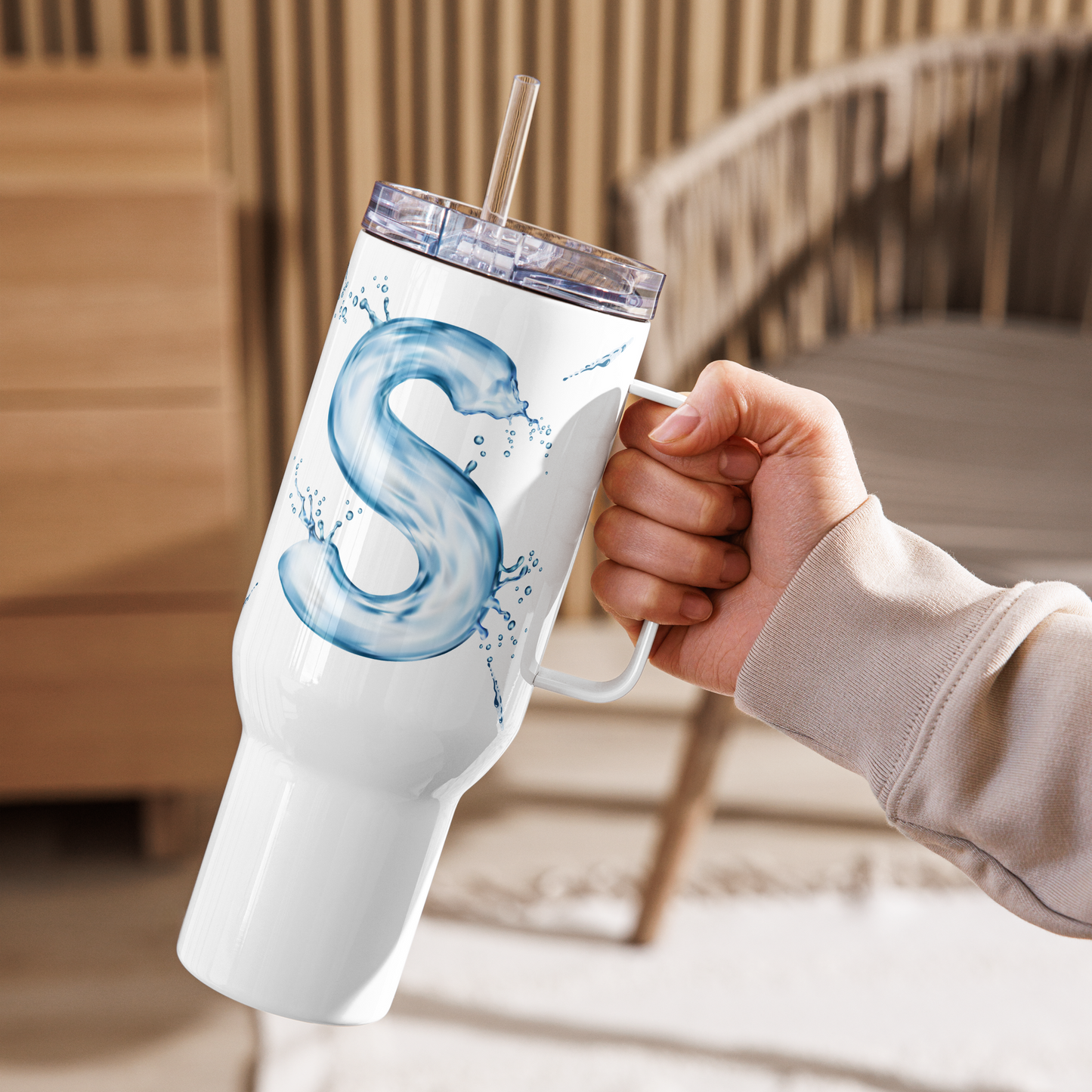 Drip Letter Monogrammed "S" Tumbler 40oz