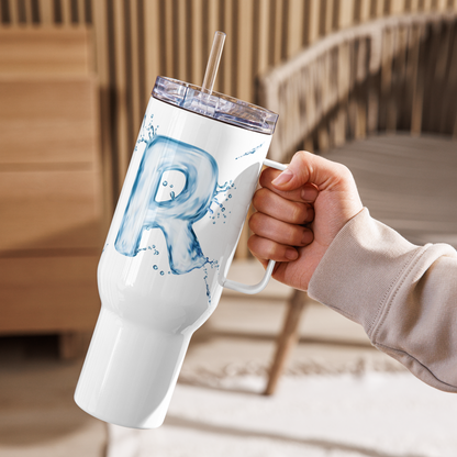 Drip Letter Monogrammed "R" Tumbler 40oz