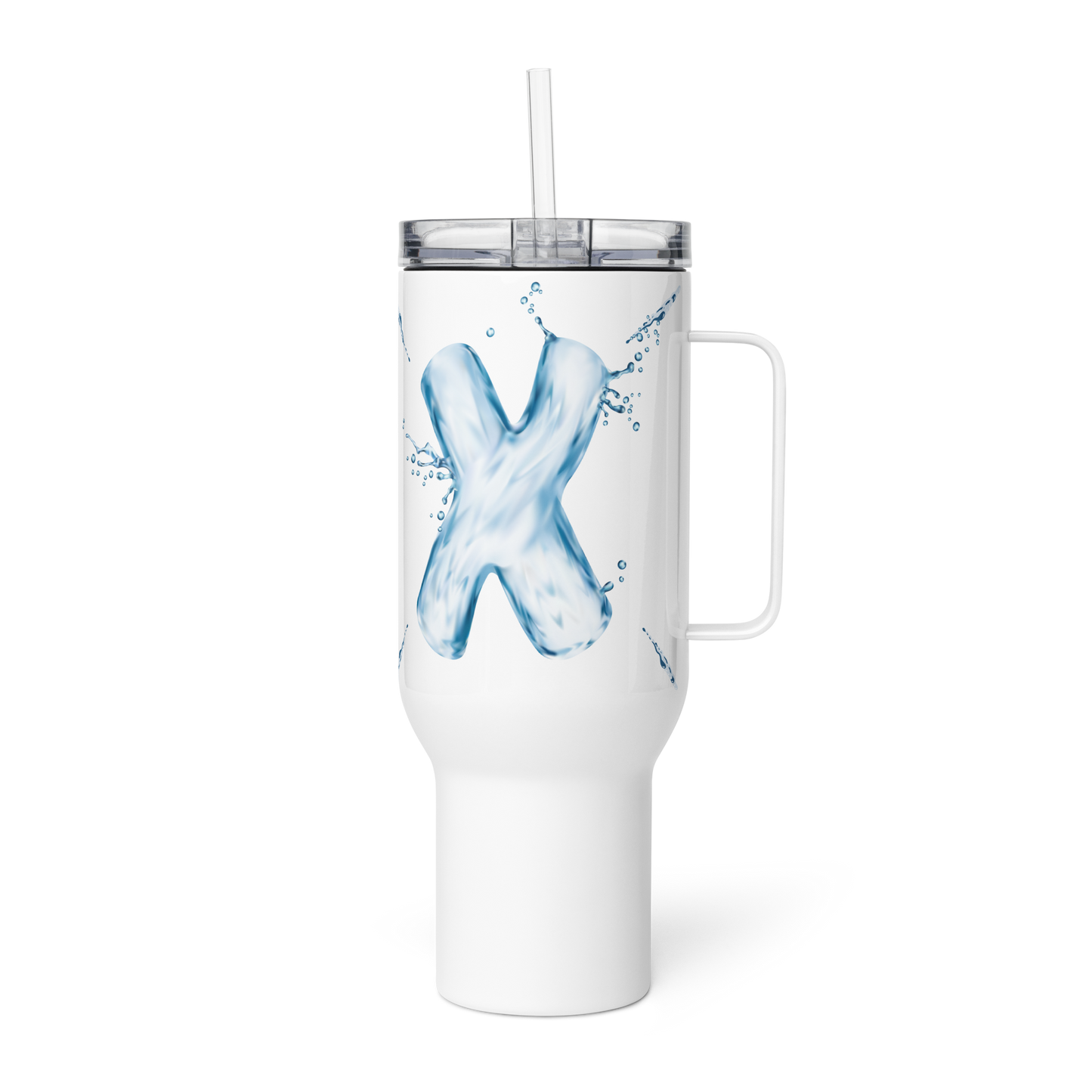 Vaso monogramado con letra Drip "X" de 40 oz