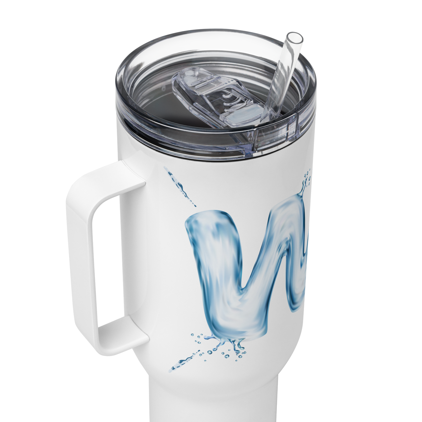 Vaso monogramado con letra Drip "W" de 40 oz