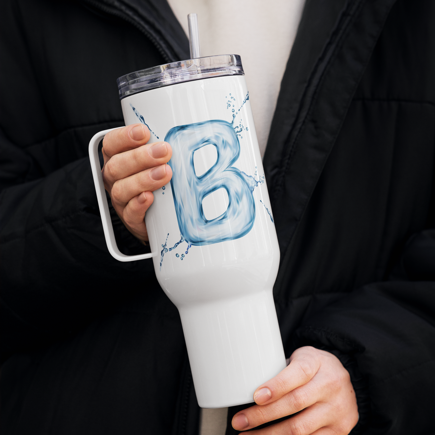 Drip Letter Monogrammed "B" Tumbler 40oz