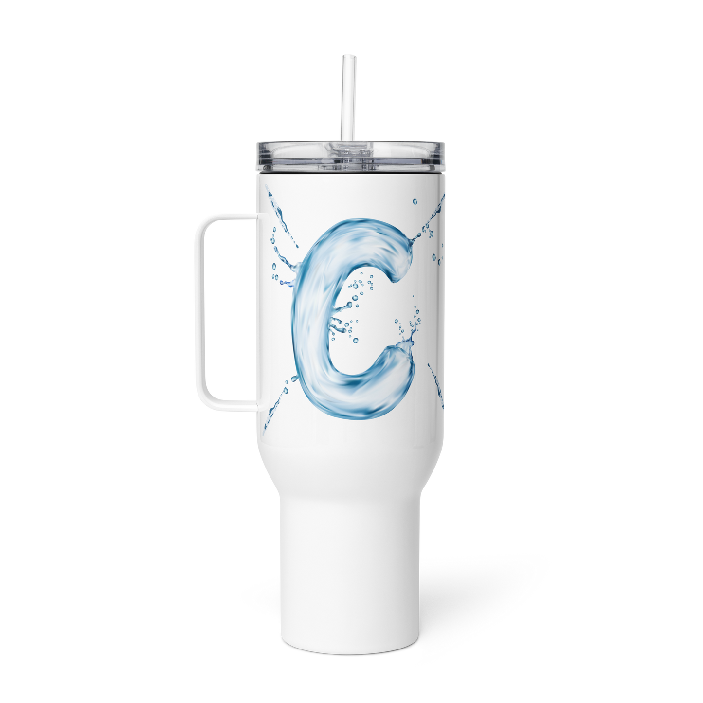 Vaso monogramado con letra Drip "C" de 40 oz