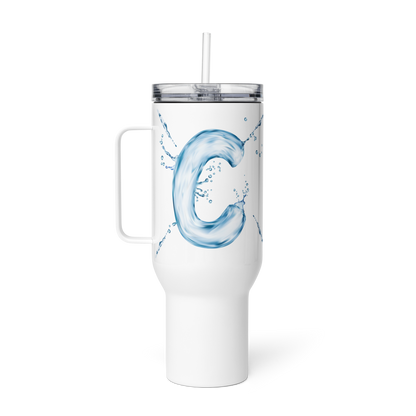 Vaso monogramado con letra Drip "C" de 40 oz