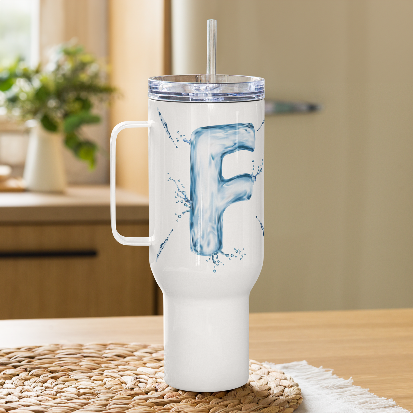 Drip Letter Monogrammed "F" Tumbler 40oz