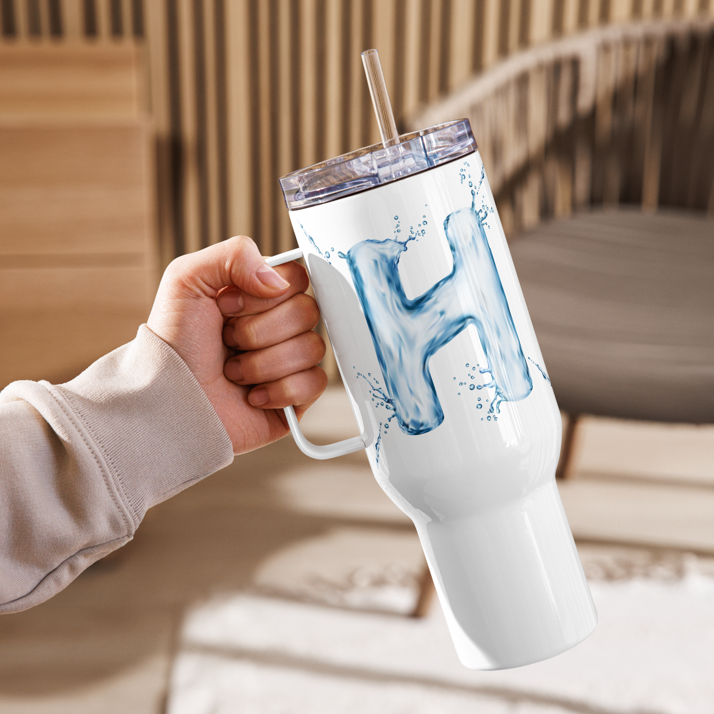 Drip Letter Monogrammed "H" Tumbler 40oz