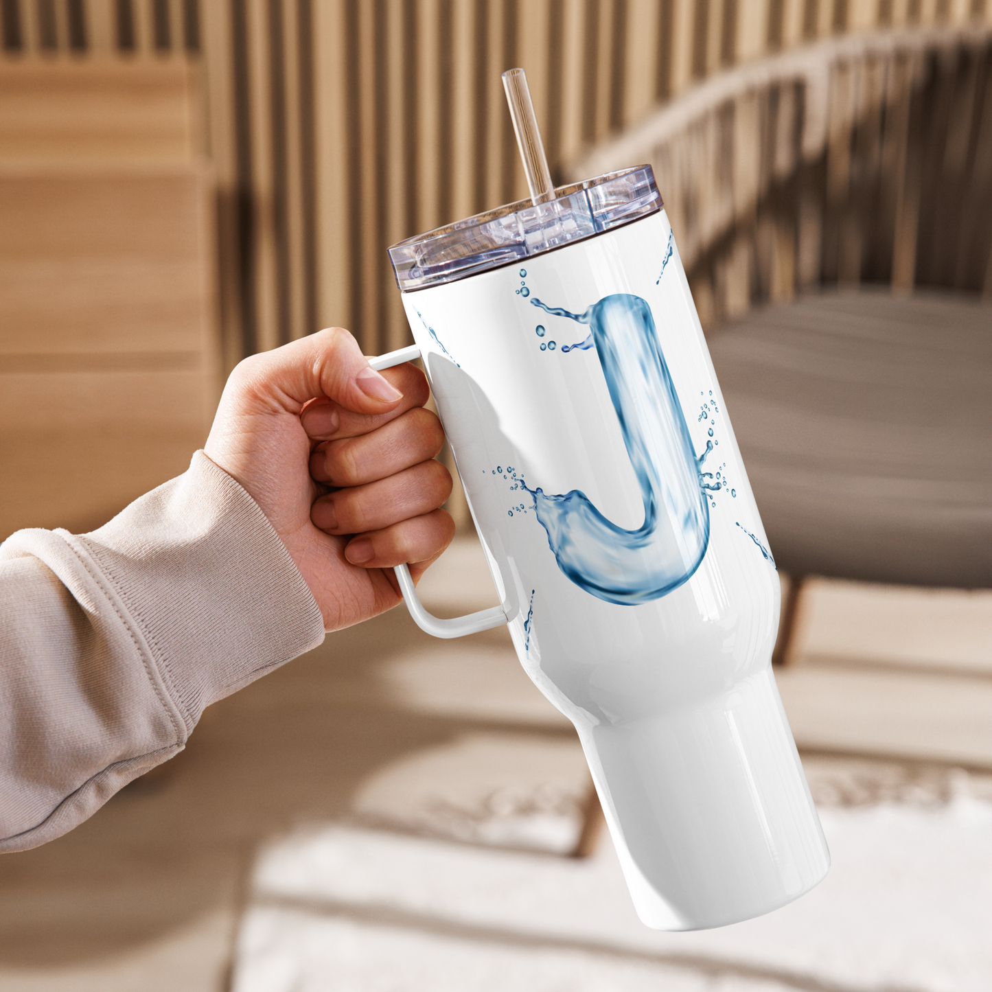 Drip Letter Monogrammed "J" Tumbler 40oz