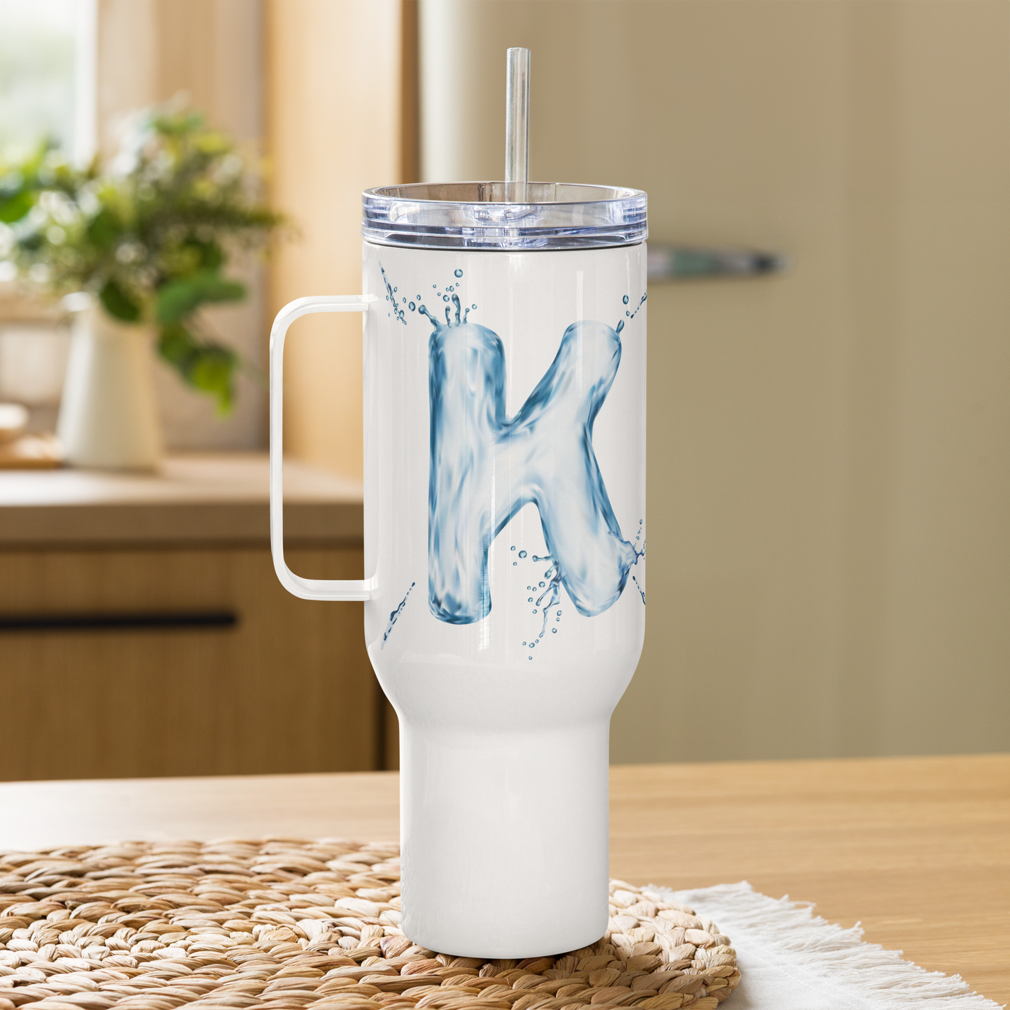 Drip Letter Monogrammed "K" Tumbler 40oz