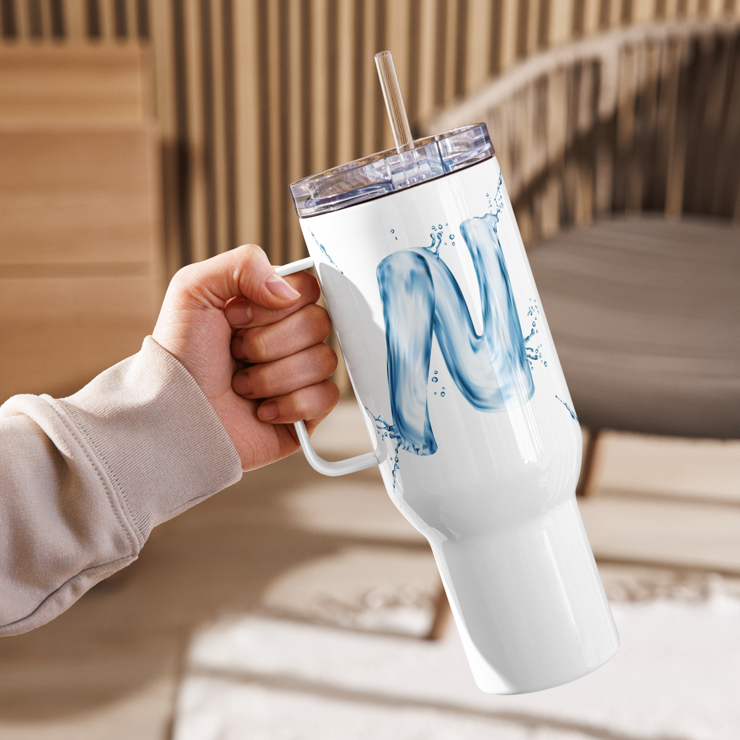 Drip Letter Monogrammed "N" Tumbler 40oz