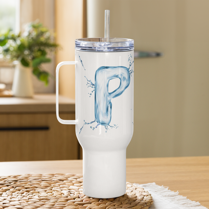 Drip Letter Monogrammed "P" Tumbler 40oz