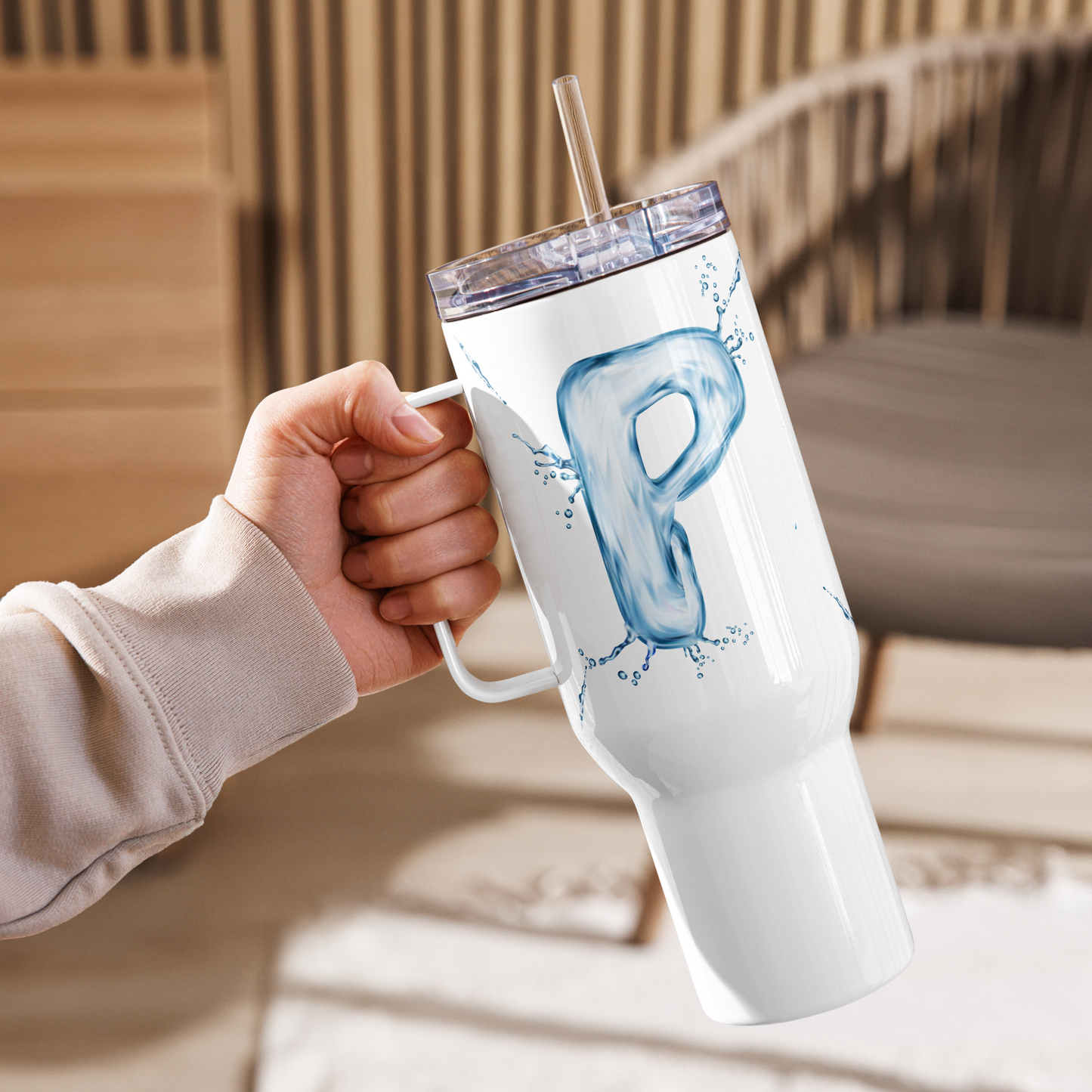 Drip Letter Monogrammed "P" Tumbler 40oz