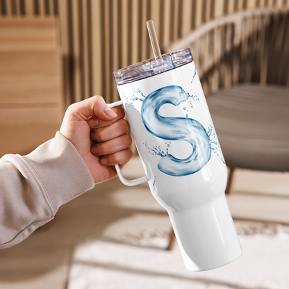 Drip Letter Monogrammed "S" Tumbler 40oz