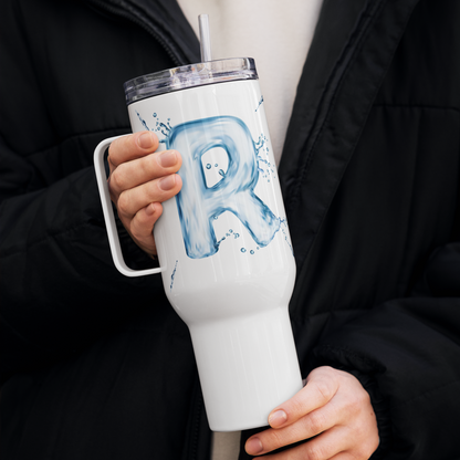 Drip Letter Monogrammed "R" Tumbler 40oz