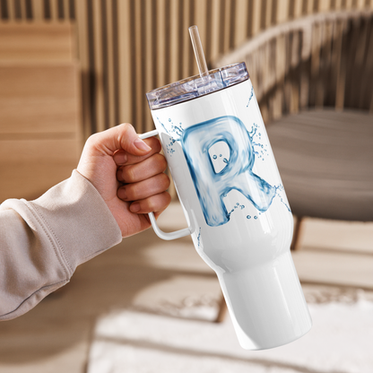 Drip Letter Monogrammed "R" Tumbler 40oz