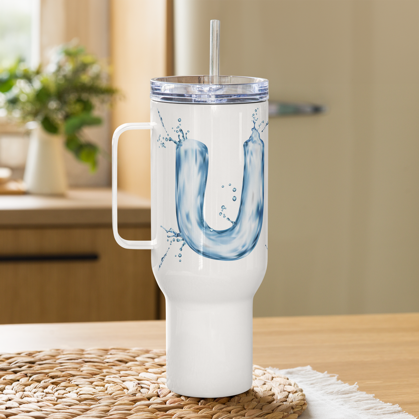 Drip Letter Monogrammed "U" Tumbler 40oz