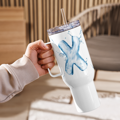 Vaso monogramado con letra Drip "X" de 40 oz