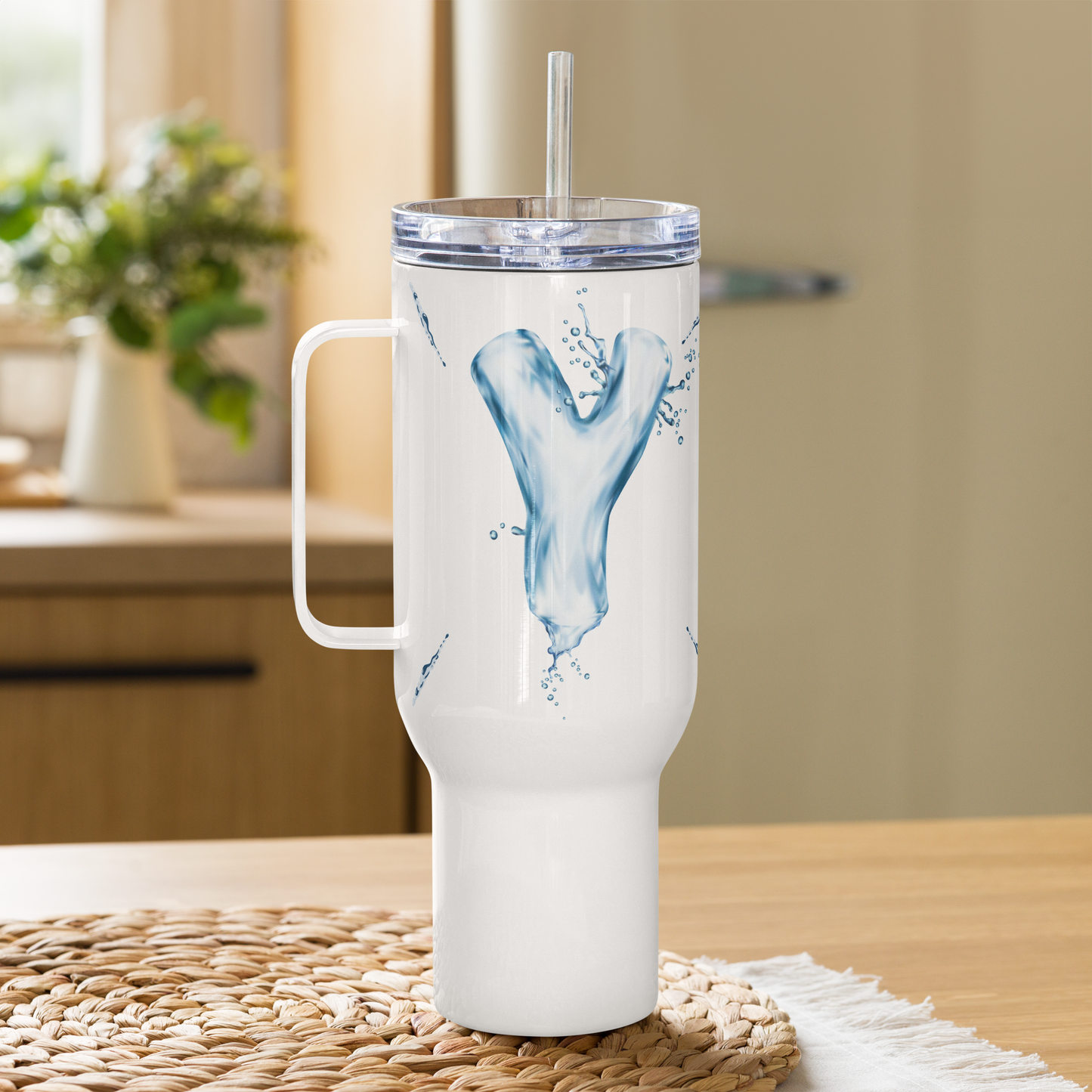 Drip Letter Monogrammed "Y" Tumbler 40oz